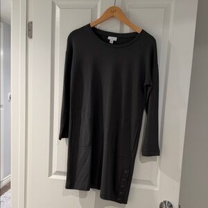 J. Jill Charcoal Tunic with Button Accents